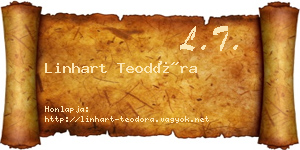 Linhart Teodóra névjegykártya